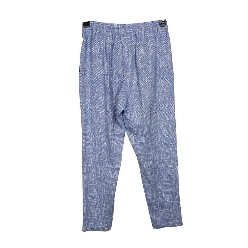 Frilivin Paris Lounge Pants Mens Size L Pull On with Drawstring Blue Pockets